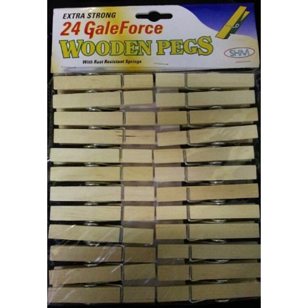 24 Gale Force Wooden Pegs