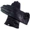 Ladies Soft Genuine Leather Gloves ((Large, Black)