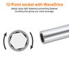 HARFINGTON 1/2" Drive by 11mm 12-Point Deep Socket 78mm Length Metric Spline Socket