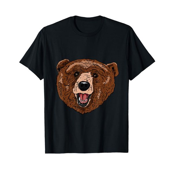 Smile friendly brown Bear Head for Bears Lovers T-Shirt