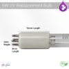 2 Pack 6W Replacement Bulb for Water Purifier Ultra Violet Light Sterilizer 