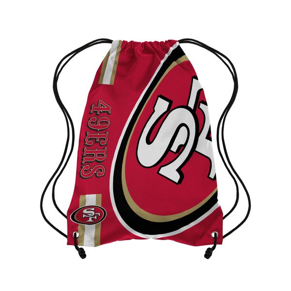 FOCO San Francisco 49ers NFL Big Logo Drawstring Backpack