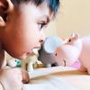 Tikiri Hippo Natural Rubber Teether Rattle N Bath Toy, 1 EA