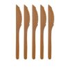 BambooMN Premium Solid Bamboo Dinner Knife 8" - All Natural Reusable Dinnerware - 10 pcs
