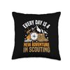 Every Day Is A New Adventure In Scouting Scout Throw Pillow