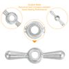Sourcing Map 2Pcs Metal Outside Hose Bib Tee Handle, 16 Point Broach, Silver