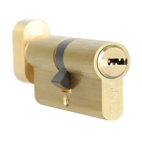 New! 60mm(25/10/25) Euro Cylinder, Brass Door Lock Cylinder with 5 Keys (Dimple)