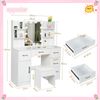 10 Light Bulbs LED Mirror For Bedroom White Makeup Vanity Desk Dressing Table