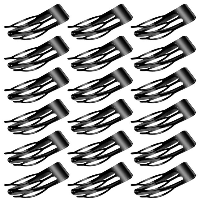 Mbsomnus 18pcs Snap Hair Clips Double Grip Hair Clips Metal Hair Barrettes Women Hair Clips for Hair Making Girls Hair Styling Salon Hair Accessories (Black)