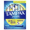 Tampax Pearl Plastic Unscented Tampons, Regular Absorbency, Blue, 18 Count