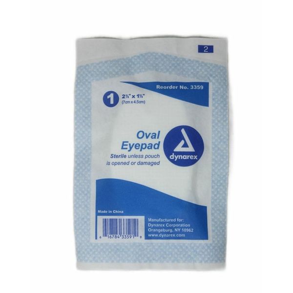 Dynarex 3359 Sterile Oval Eye Pads - 10CT