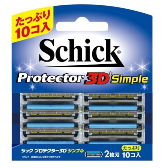 Protector 3D simple spare blade [10 pieces] (Schick Japan) [MEN&#39;S] [Shaving]