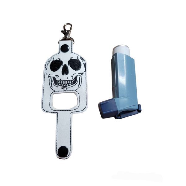 Skull Inhaler Holder Key Chain