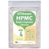 ATNreuro Size 4 Empty Vegan Capsules with 2 Micro Spoons -