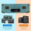 3-Speed Bluetooth Briefcase Suitcase Turntable Portable Record Player Headphone
