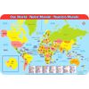 WORLD MAP Educational PLACEMAT Countries Continents Ocean globe atlas Learn tOOl