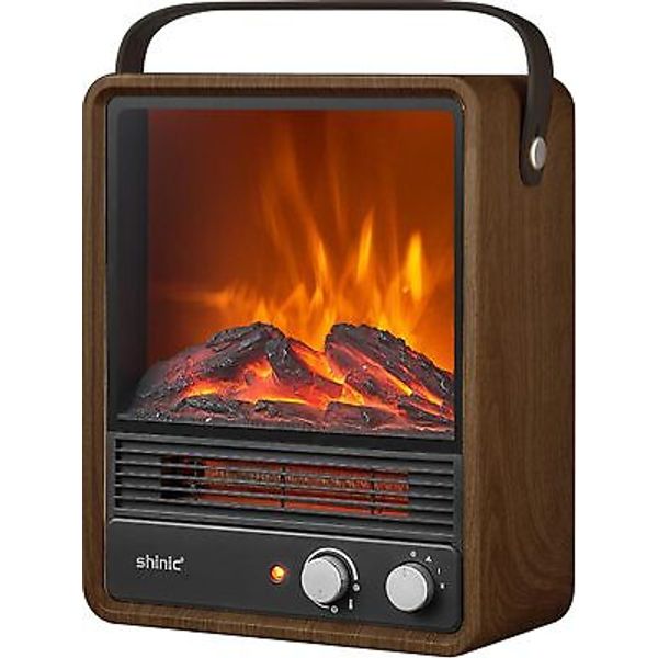 Electric Fireplace Heaters for Indoor Use,1500W Space Heater Walnut