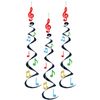Beistle Musical Notes Whirls, Multicolor, 30"