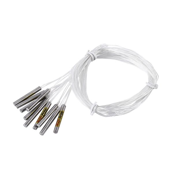 10pcs PT100 Temperature Sensor Probe, Temperature Probe, PT100 Waterproof Sensor Probe for Temperature Controller
