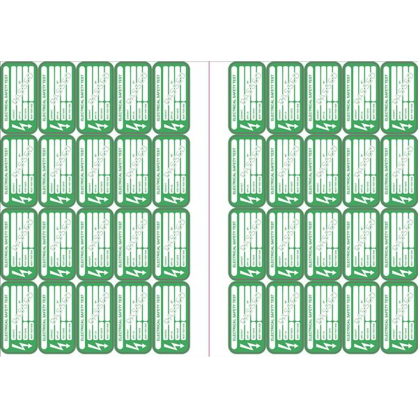 PAT TEST PASSED health and safety signs stickers Plug 40No 50x25mm