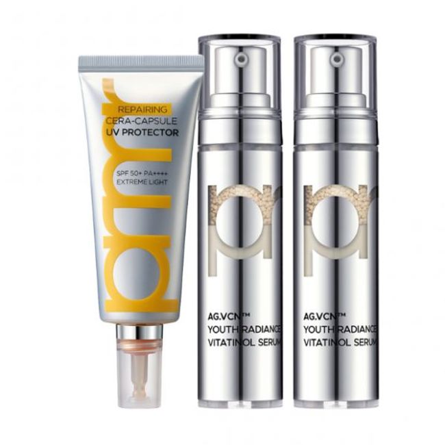 Primera Serum Youth Radiance Vitatinol 2pcs + Repairing Cera Capsule UV Protector 40ml 2pcs