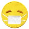 Smile Face Mask Patch Social Distancing Iron On Embroidered