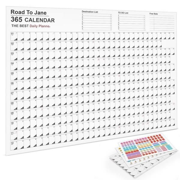 2024 Wall Calendar Kawaii Yearly Planner Sheet Memo Pad To Do List Schedule Organizer Checklist Home Office