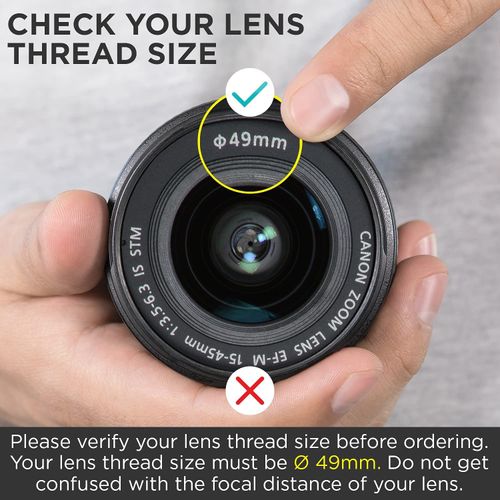 waka 49mm MC UV Filter - Ultra Slim 16 Layers Multi Coated Ultraviolet Protection Lens Filter for Canon Nikon Sony DSLR Camera Lens