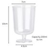 AIOS One-Piece Recyclable Plastic Wine Glasses. Capacity 230ml. (36)