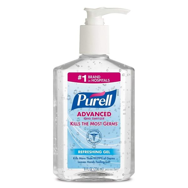 Advanced Hand Sanitizer Gel, Original, 8-oz. Pump