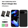 2 PCS for Pixel 9 Single SIM Card Tray Replacement, Single SIM Card Slot Holder Compatible with Pixel 9 (Obsidian)