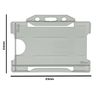 Identity-Plus: Clear Rigid Open Faced Landscape ID Card Badge Pass Holder (100)