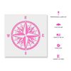 Compass Rose Stencil - Ocean and Large Compass Design for Nautical Decor