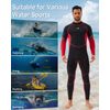 Jsnorklet Wetsuits for Men, 3mm Back Zip Full Wetsuit for Diving Swimming