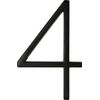 Distinctions 844714 Upgraded 5" Black 5" Floating House Number 4