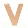 Glorex Cardboard Letter V, Natural V