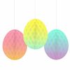 amscan 9913242 Amscan - Easter Egg Ombre Pastel Hanging Party Decorations - 3 Pack