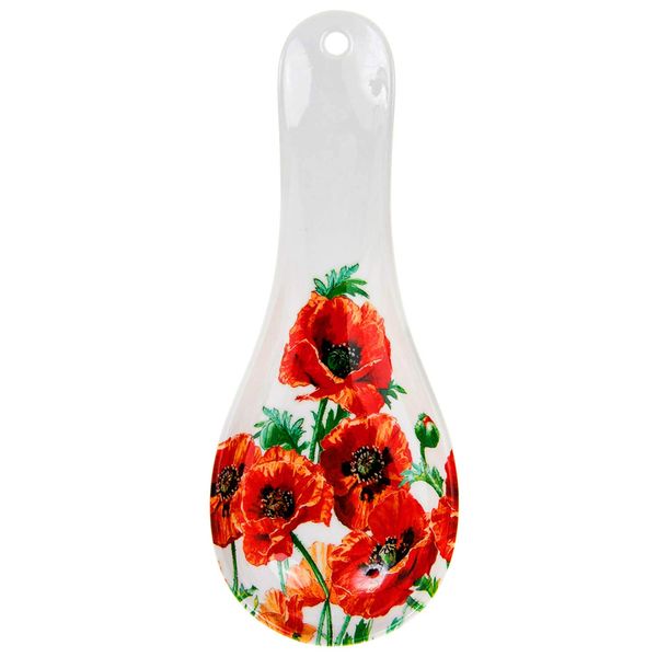Melamine Spoon Rest Wild Field Poppy Kitchen Utensil