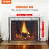 VEVOR 35.6"x28.4" Fireplace Screen 1-Panel Iron Mesh Spark Guard Modern