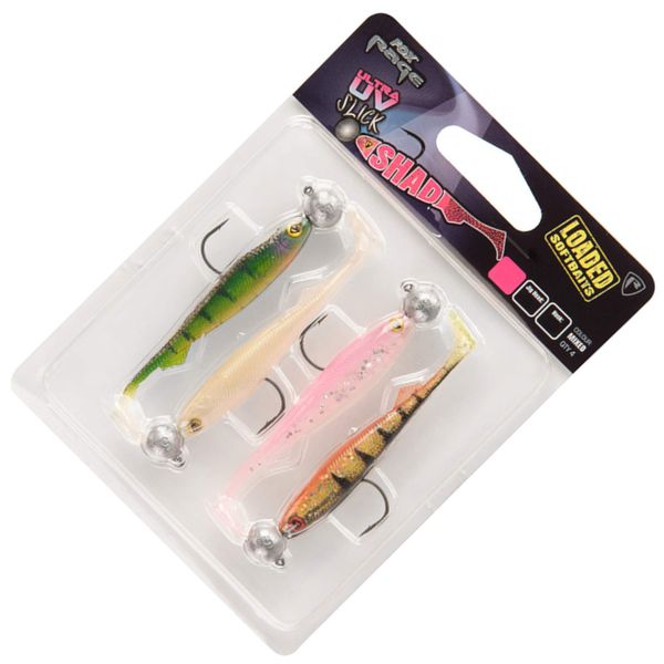 Fox Rage UV Slick Shad Loaded 7cm 5g 1/0 Mixed Softbaits NMC025
