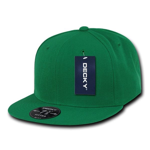 DECKY Retro Fitted Cap, Kelly Green, 7 3/8