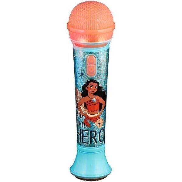 Moana Sing Along Karaoke Microphone for Kids, Built in Music, Flashing Lights