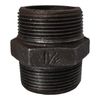 Black Malleable Iron Pipe Fitting, 1-1/2 inch BSP Hexagon Nipple