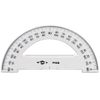 Alvin, P466, 6" Semicircular Protractors, 0.09" Thick Clear Plastic, School or Drafting Use