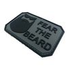 Fear The Beard Black Grey PVC Airsoft Paintball Patch