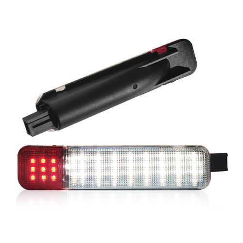 LiLoom 2PCS LED Interior Door Panel Light, White/Red Courtesy Warning Lights for Chevy GMC Silverado Sierra C/K 1500 2500 3500 HD Suburban Cadillac Escalade Hummer H2 Tahoe