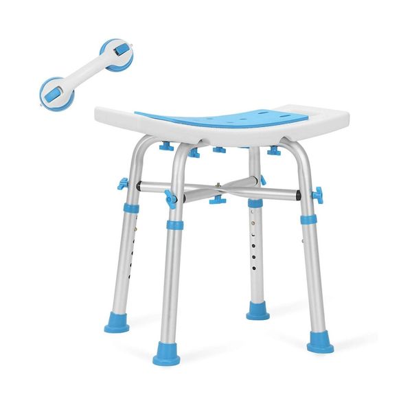 Health Line Massage Products Heavy Duty Shower Stool 550lb Bath Seat Chair, T...