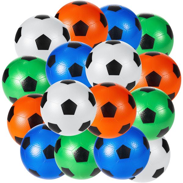 Sumind 16 Pieces Inflatable Bouncing Ball Inflatable Bouncy Toys Balls for Outdoor Adults Pet Party Supplies(6.3 Inch,4 Colors)