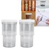 2Pcs Vacuum Container, Push Type Retractable Adjustable Food Storage Box with Cover for Kitchen Home Restaurant