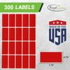 Royal Green Brown Rectangle Sticker 4cm x 1.9cm Rectangular Labels (40mm X 19mm) 300 Pack